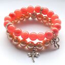Bransoleta coral jade&bow