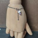 Ametyst. Delikatna srebrna bransoletka