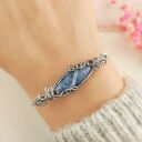 Bransoletka Sodalit stal chirurgiczna handmade wirewrapping