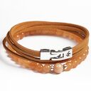 Mandarynki - komplet bransoletek handmade z jadeitem