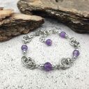 Bransoletka chainmaille - ametyst