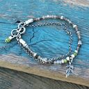 Bransoletka z labradorytem i jadeitem - handmade na co dzień