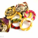 bransoletka ręcznie formowana filcowa jesienna handmade