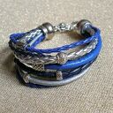 Bransoleta kobalt w srebrze