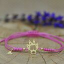 Łapka - świnka morska - bransoletka, srebro 925 pozłacane