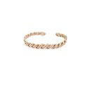 Miedziana wyplatana bransoletka mankietowa cuff - handmade wire wrapping