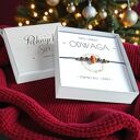 Amulet ODWAGA - świąteczne pudełko: Tygrysie Oko i Onyks - ochronna bransoletka handmade