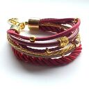 Bransoleta maroon&gold
