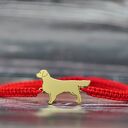 Golden retriever - bransoletka z psem / srebro pozłacane