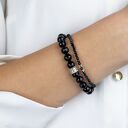 Czarne bransoletki z kamieni