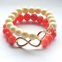 Bransoleta infinity&coral jade