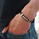 Bransoletka skórzana Passp Nor Art - rzemienie 10 mm i zapięcie magnetyczne z cyny