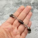 Bransoletka chainmaille z perłą rzeczną - ręcznie robiona stal szlachetna