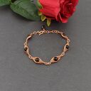 Bransoletka miedziana z onyks - wire wrapping dla kobiet 