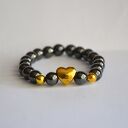 Bracelet by SIS: elegancka bransoletka z kamieni ze złotym sercem