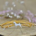 Basenji - bransoletka z psem, srebro 925