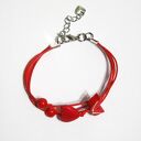 Bransoletka - Serce czerwone - sznureczki