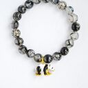 Bracelet by SIS: charmsa panda w agacie