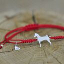 Basenji - bransoletka z psem, srebro 925