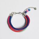 Bransoletka - Kolorowa - rzemienie, wegańska