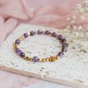 Różaniec na rękę | Bransoletka różańcowa | Ametyst