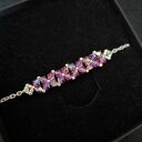 Delikatna bransoletka z kryształów Preciosa Amethyst AB
