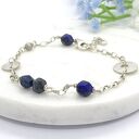 Bransoletka srebrna z lapisem lazuli