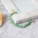 Regulowana bransoletka z agatem zielonym