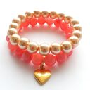 Bransoleta coral jade&heart