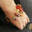 Duża kolorowa bransoletka etno boho handmade