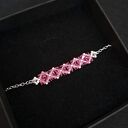 Delikatna bransoletka Crystal Square Rose z kryształków Preciosa i koralików Miyuki