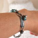 larimar - srebrna bransoleta