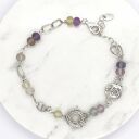 Srebrna bransoletka z fluorytem 925 - Lunar Amulets