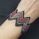 Bransoletka Zig Zag Czerwona 2779 -27