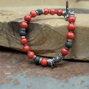 Koral, lawa - bransoletka 01