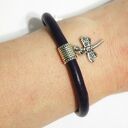 Bransoletka - Ważka mała, bakłażan