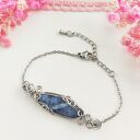 Bransoletka Sodalit ze stali chirurgicznej handmade - wire wrapping