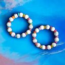 HOT TREND 2025: bransoletka: summer collection: howlit 12mm, kolorowa muszla