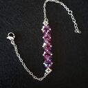 Delikatna bransoletka z kryształów Preciosa Amethyst AB