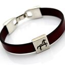 bransoletka skórzana JOYEE HORSE bordeaux