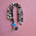 Bransoletka handmade z kamieniami sieczka w stylu etno boho - Ruda Klara