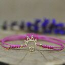 Łapka - świnka morska - bransoletka, srebro 925 pozłacane