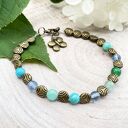 Bransoletka w stylu vintage z naturalnymi kamieniami w211