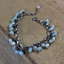 Bransoletka - zawieszki akwamarynu