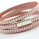 Bransoletka skórzana Magnetoos Triple Elegance - potrójne owinięcie z magnetycznym zapięciem