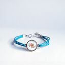 Bransoletka - Lisek - niebieska, sznurki