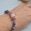 Uniwersalna bransoletka w odcieniach fioletu - handmade