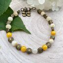 Bransoletka w stylu vintage z jadeitem i motylem