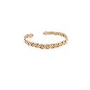Miedziana wyplatana bransoletka mankietowa cuff - handmade wire wrapping