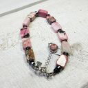 Bransoletka z rodochrozytu - handmade w srebrze